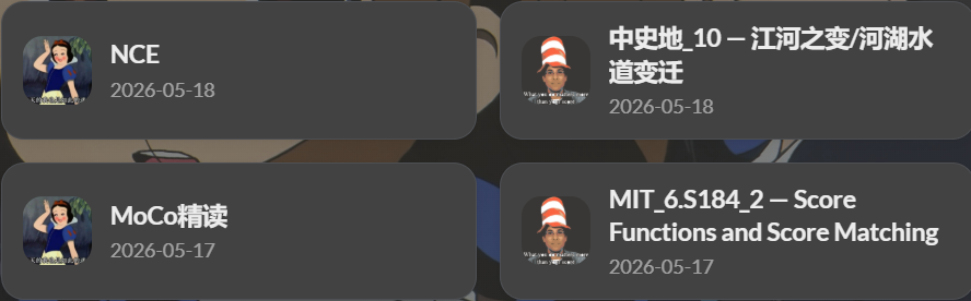 Friend Circle 卡片样式，显示头像、文章标题和日期