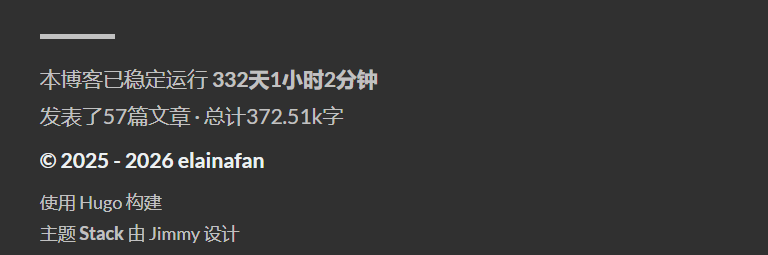 页脚统计效果