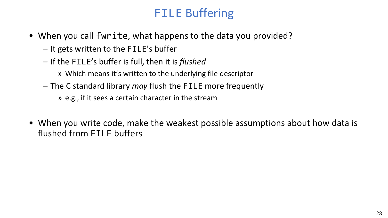 File buffering