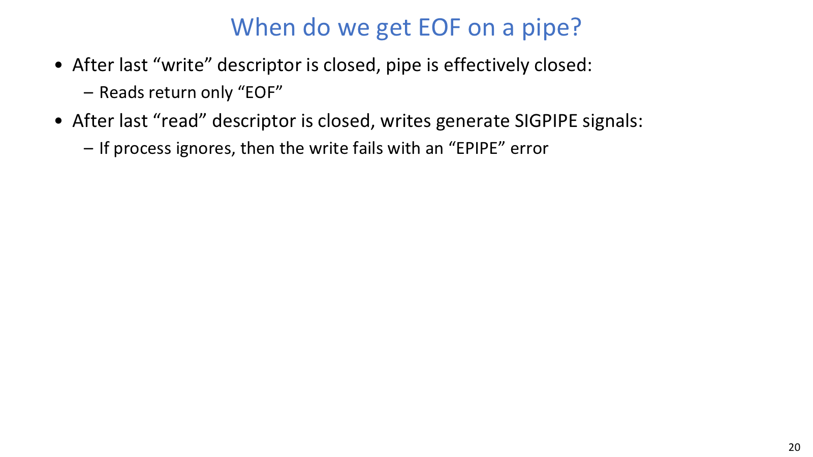 Pipe EOF