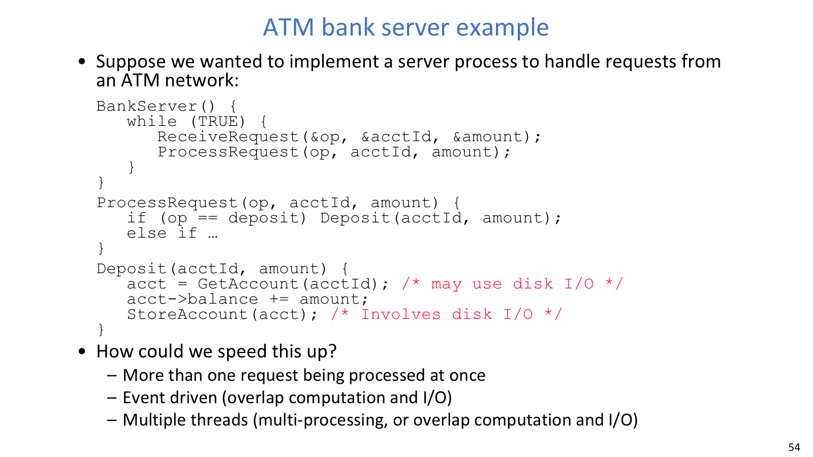 Bank server