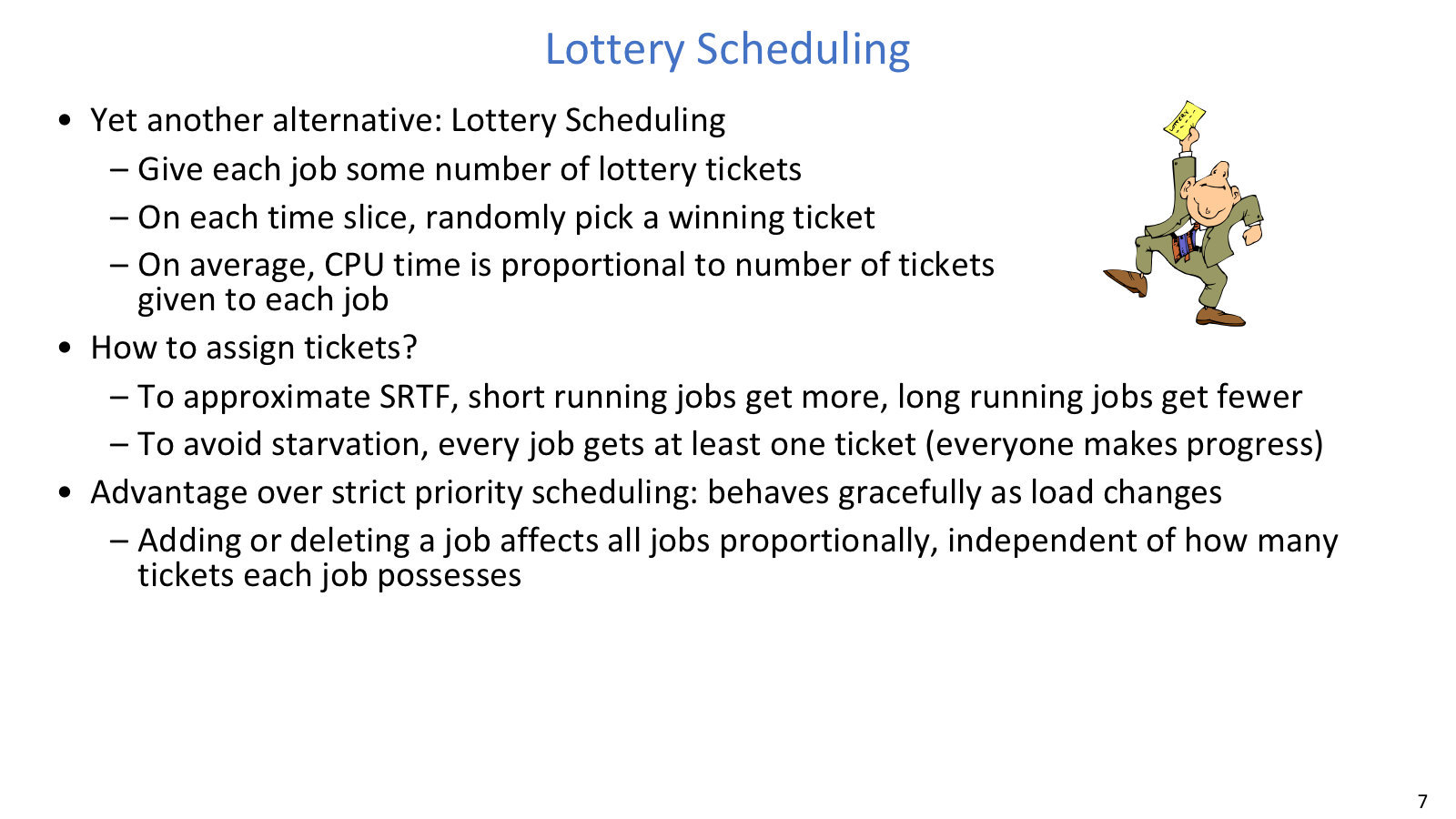 Lottery scheduling