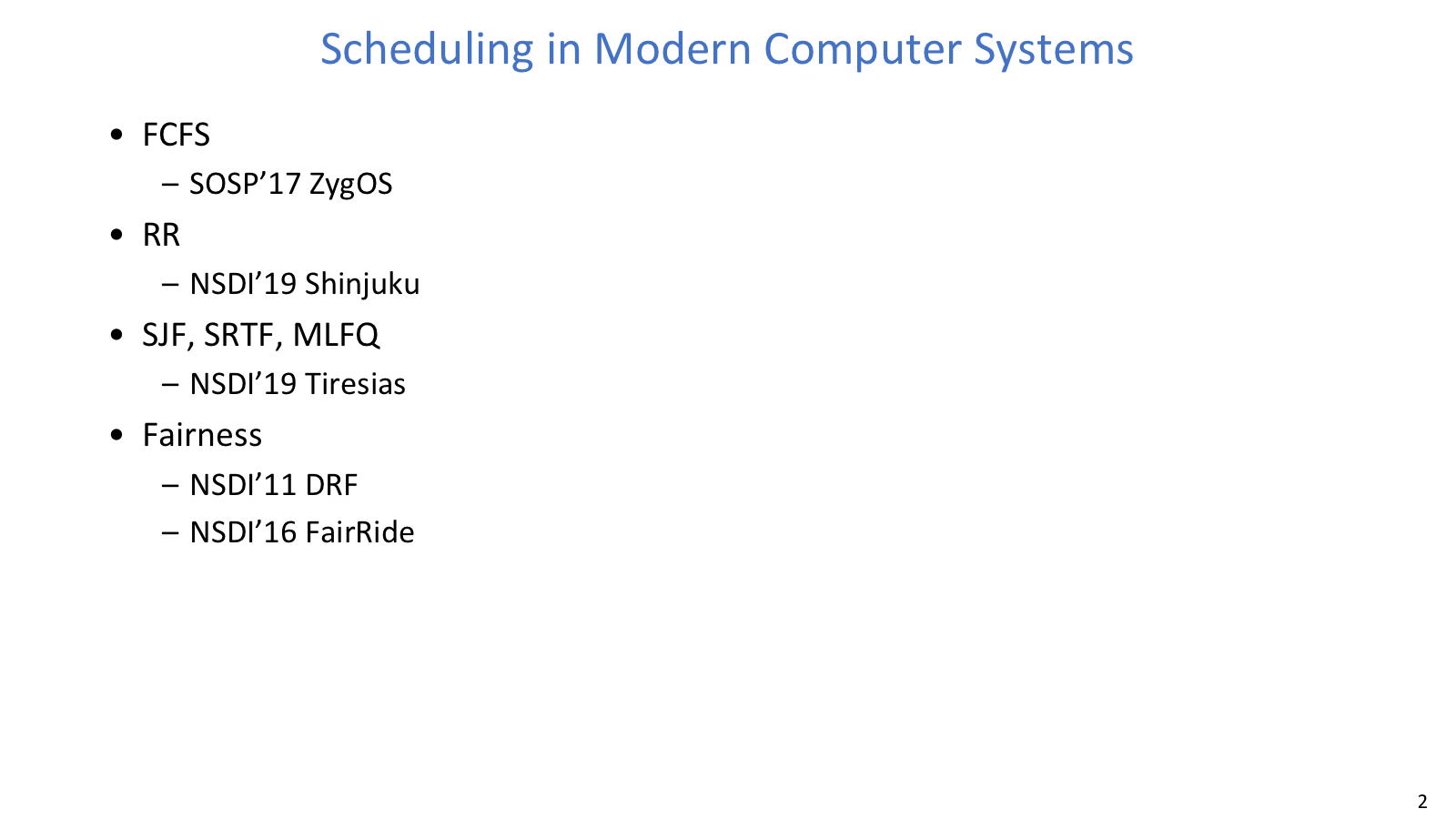 Modern scheduling map