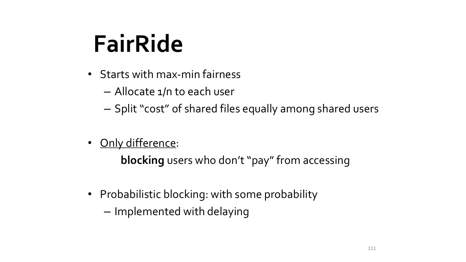 FairRide mechanism