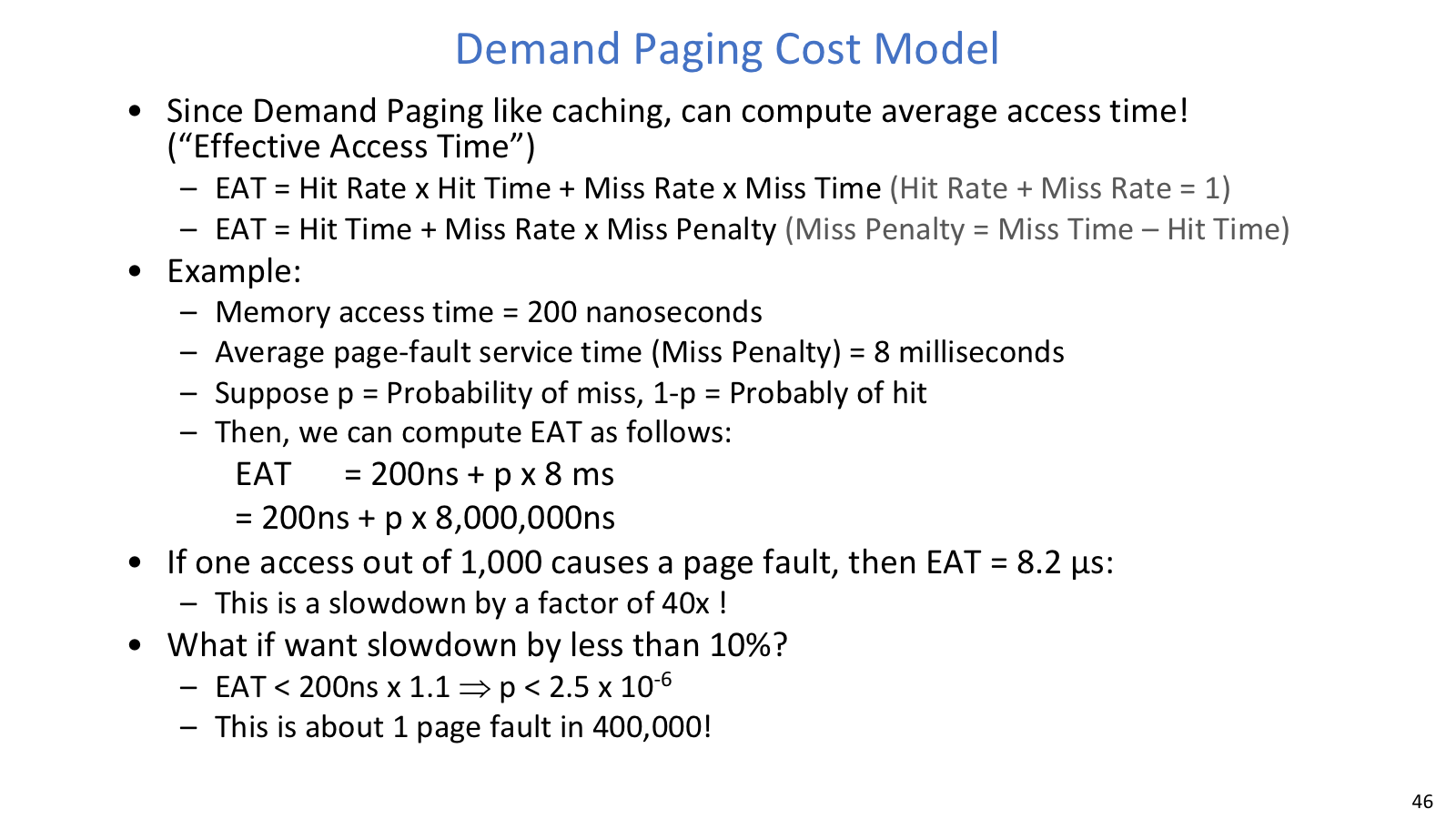 Effective access time