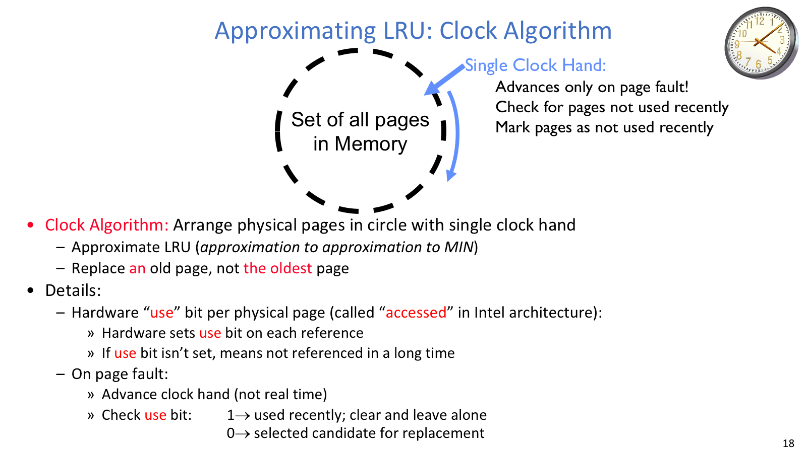 Clock algorithm