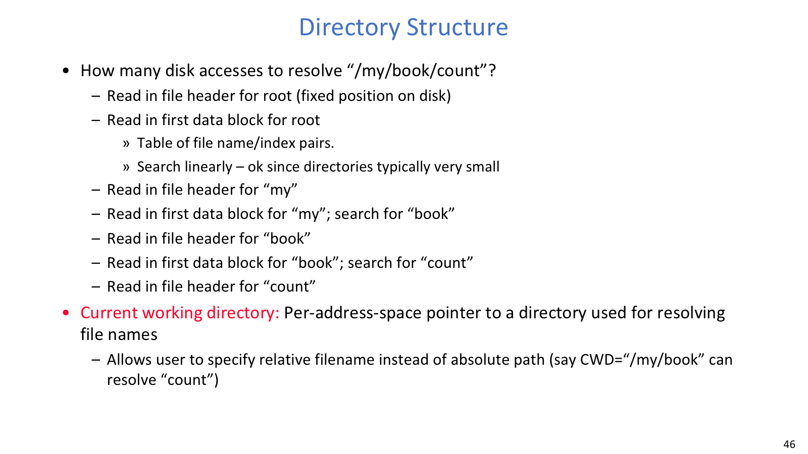 Directory resolution