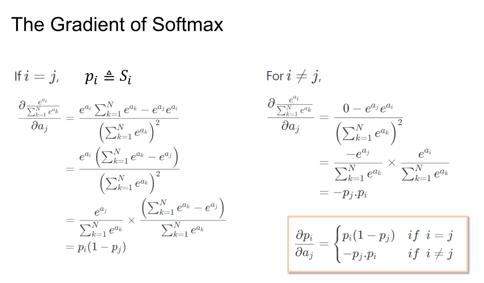 Softmax 梯度