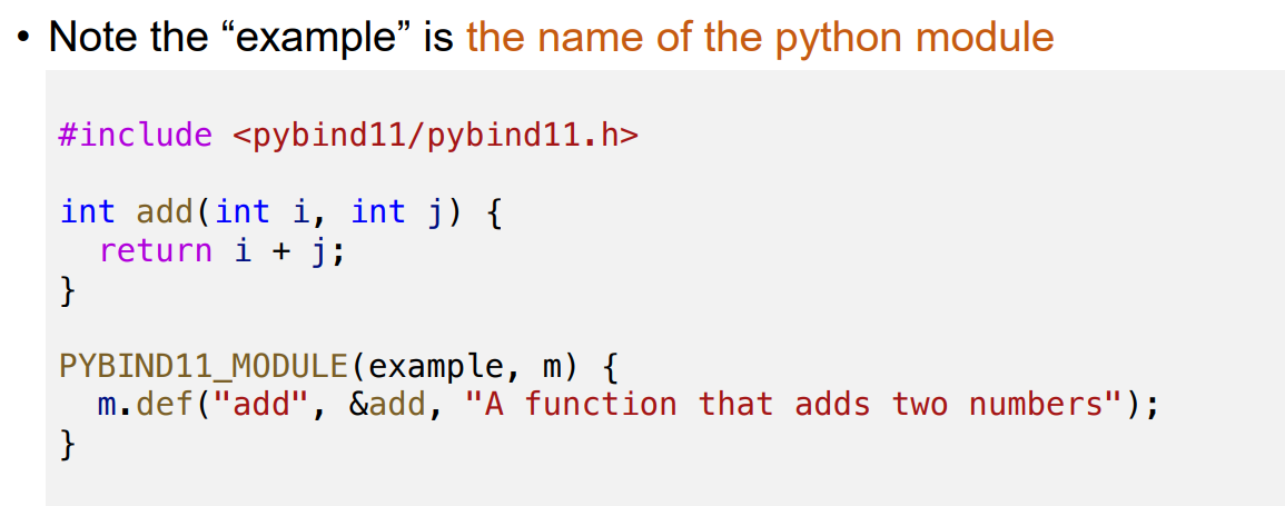 PyBind11 函数绑定